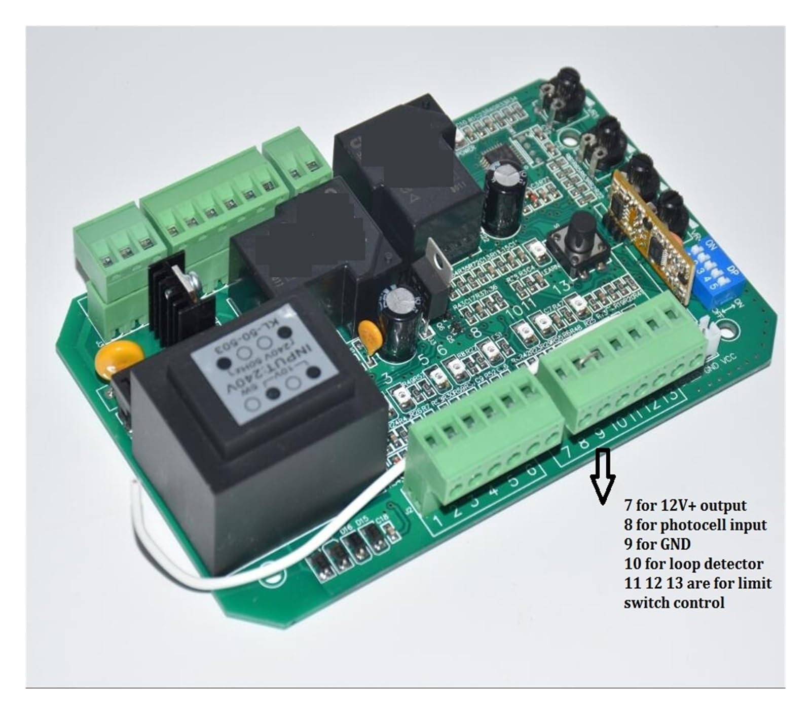 Elektrischer TüRöFfner, Universal-Version Schiebetor-Motoröffner, Motherboard-Karte, ersetzte Platine, 433,92 MHz, Rolling-Code-Fernbedienung(4 remote control kit)