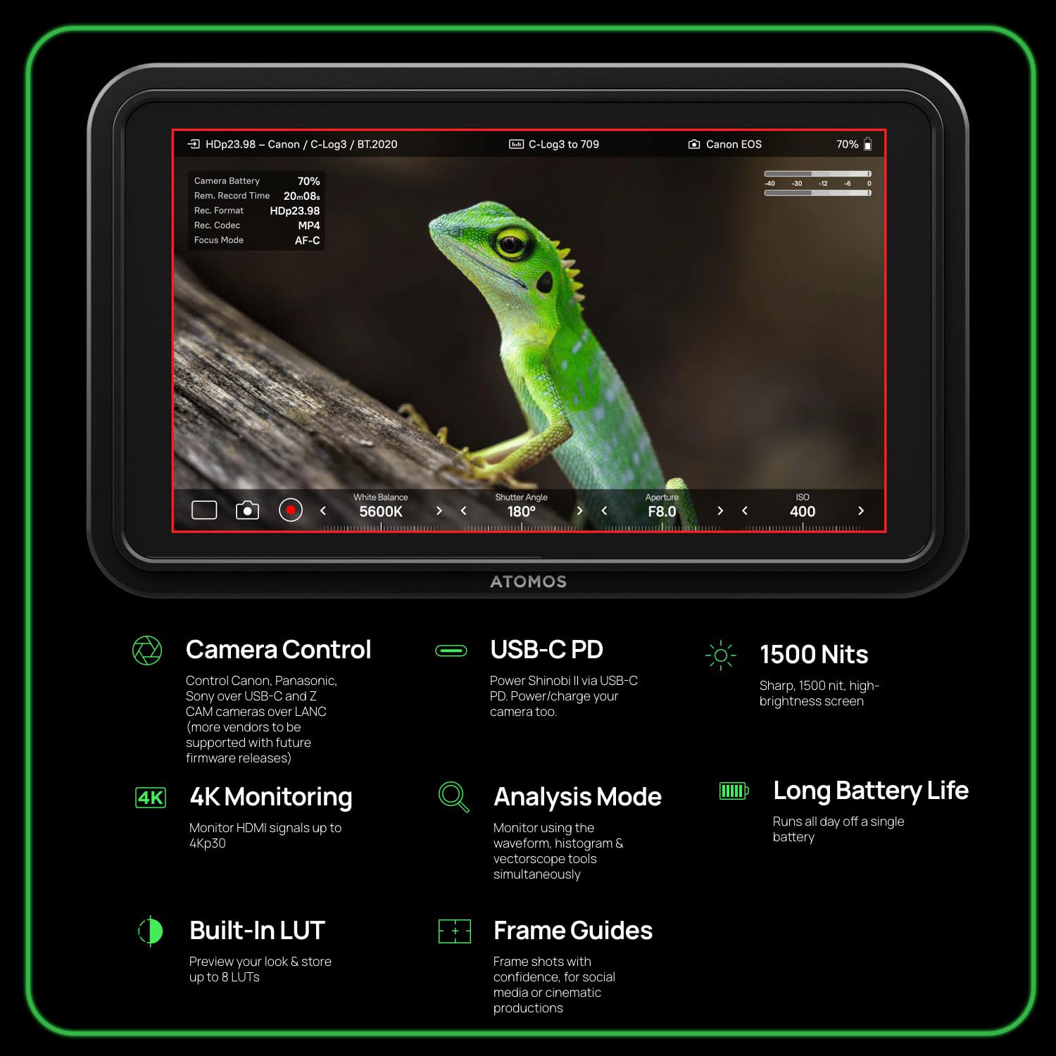Amazon | Atomos Shinobi II HDMI 4Kモニター HDRタッチスクリーン