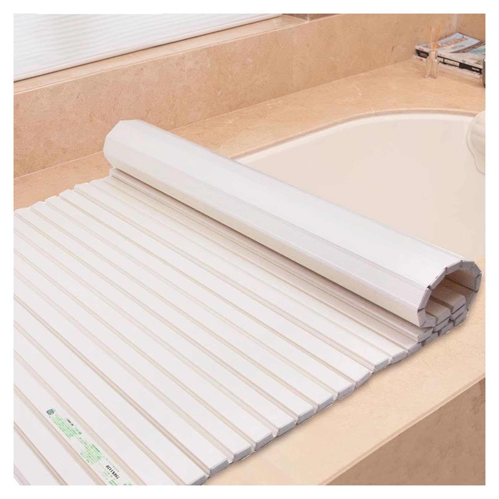 Faltbare Badewannenmatte, 1,2 cm dick, wasserdicht, staubdicht, Ilat für Zuhause, Badezimmer und Spa, rutschfest, leicht zu reinigen, ultimativer Schutz
