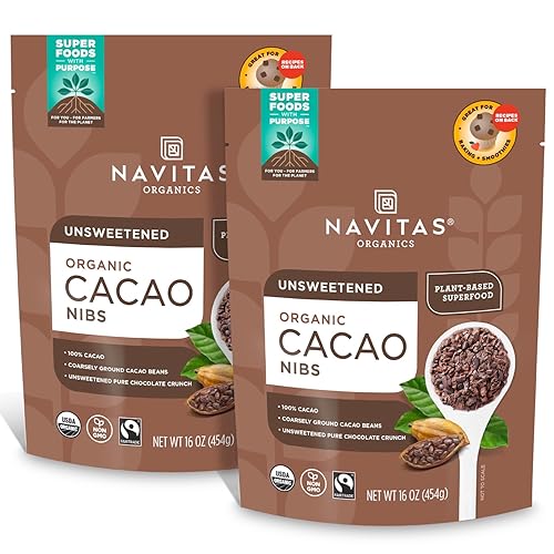 Miniatura 7 de Navitas Organics Cacao Sweet Nibs - Bolsa de 8 onzas 56 porciones orgánica sin OMG sin gluten