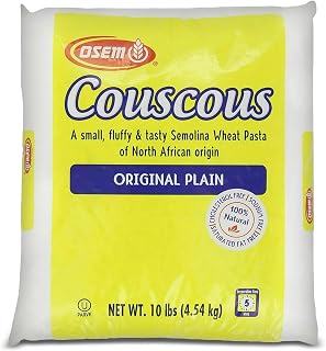 Osem Israeli Pearl Couscous 10 lb Bulk Bag - Original Plain Wheat Pearls, Kosher Parve Mediterranean Pasta Alternative