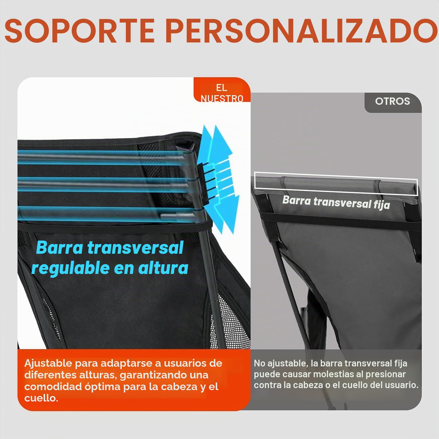 OVERMONT Silla de Camping Ligera y portátil, Silla Plegable Ultraligera, soporta hasta 330 Libras, Playa compacta para Adultos con Bolsa de Transporte para Senderismo, Pesca, Campamento al Aire Libre