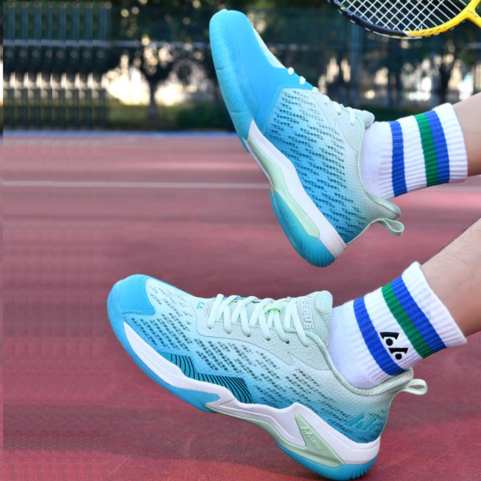 BLBK Męskie buty do badmintona, buty do squasha do różnych wykładzin podłogowych, wygodny i mocny chwyt, uniseks