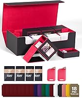 Vista 25 de ZLCA Caja de Mazo de Cartas con 2 divisores para tarjetas MTG, caja de almacenamiento horizontal grande para tarjetas que se adapta a más de 150 4