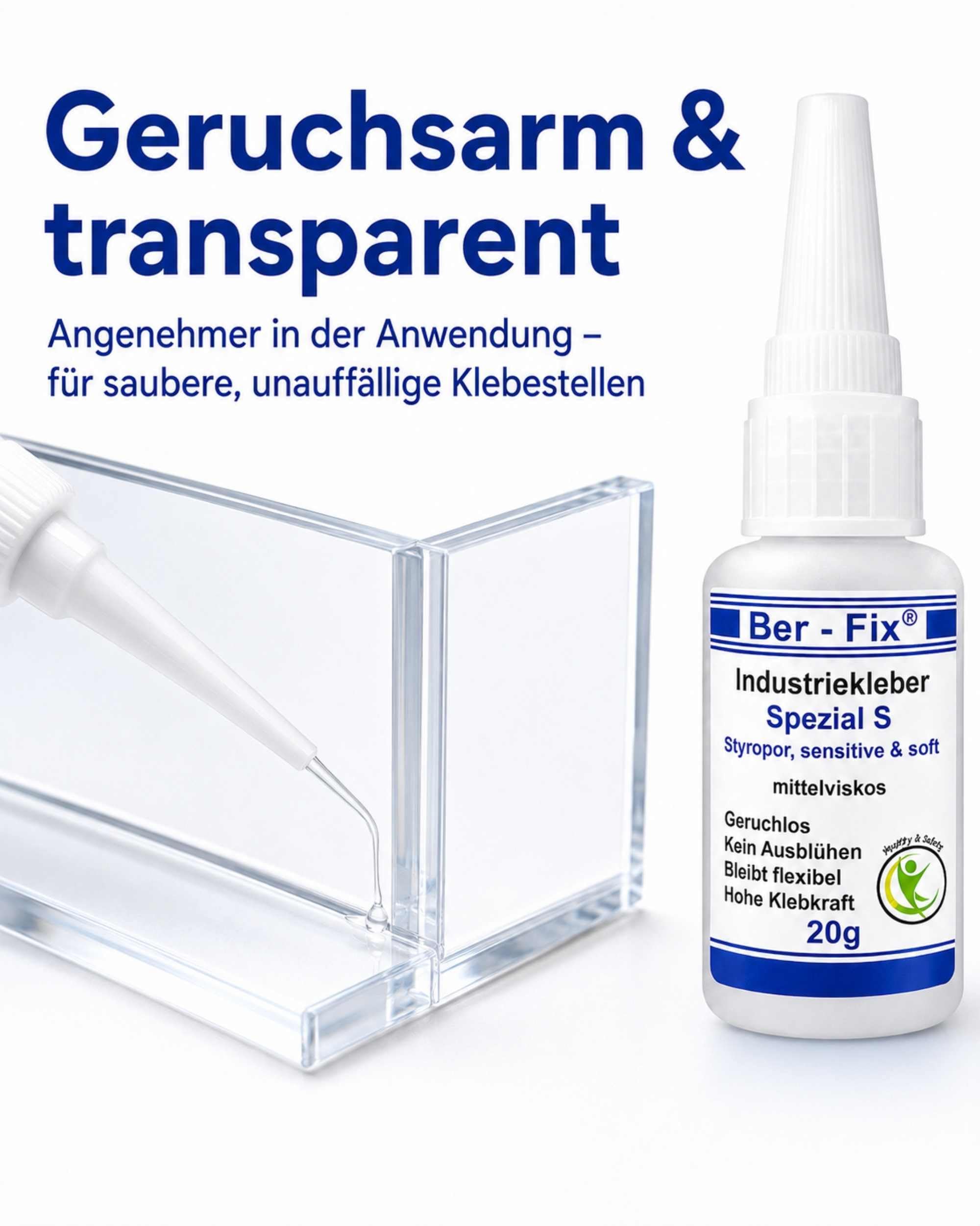 Ber-Fix Spezial S PMMA Acryl 50g + Leerflasche + Feindüsen