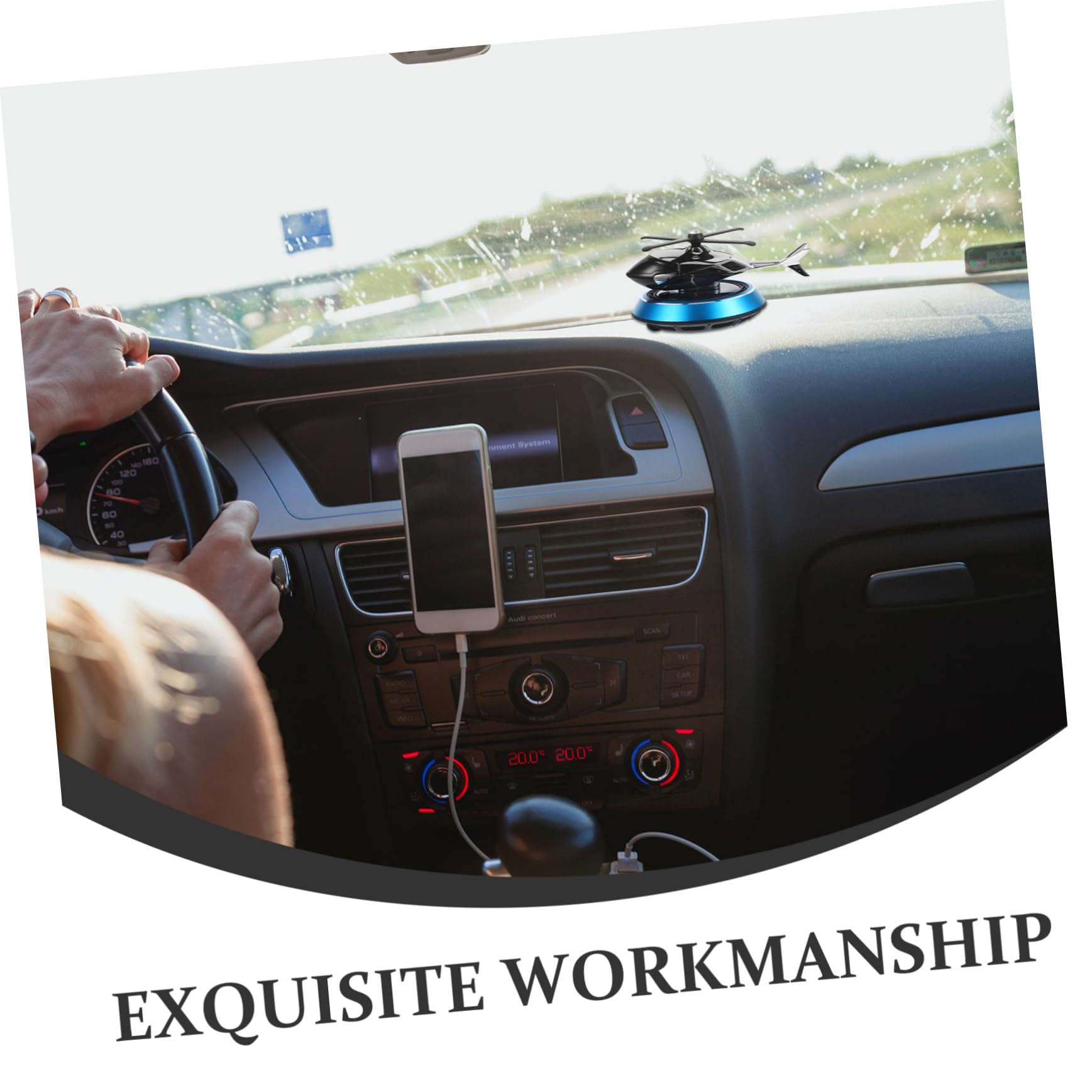 Mobestech 3stücke Solarbetriebene Helikopter-auto-dekoration Aromadiffuser Für Pkw Elegantes Dashboard-ornament Farbverlauf Ohne Duft Für Jedes Auto-innenraum Einzigartiges Für