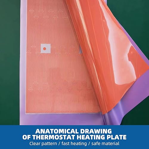 Miniatura 5 de Calentador de cama de agua de 250 W, calentador de cama de agua suave seguro y duradero con pantalla LCD, termostato inteligente ajustable multimodo
