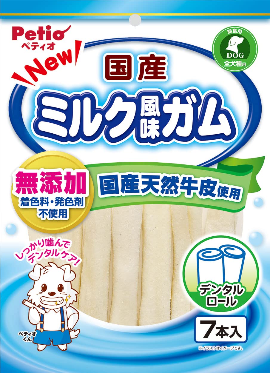 ペティオ (Petio) NEW 国産 ミルク風味ガム ロール 7本入
