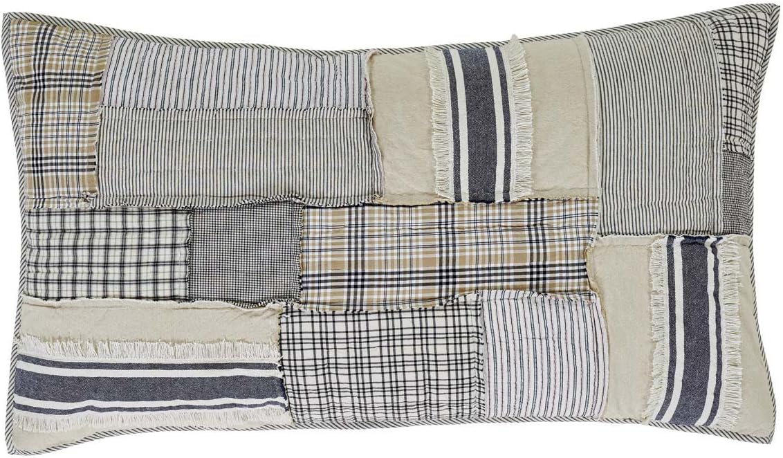 Piper Classics Mill Creek Luxury Sham, King Size, 21" L x 37" W, Farmhouse Style …