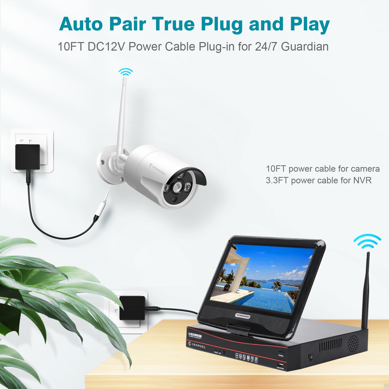10CH Expandable Security Camera System 10.1