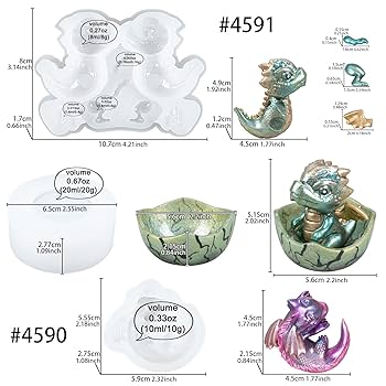 ドラゴンペア レジン樹脂製品 Amazon.co.jp: FUNSHOWCASE ドラゴン シリコンモールド 竜の卵
