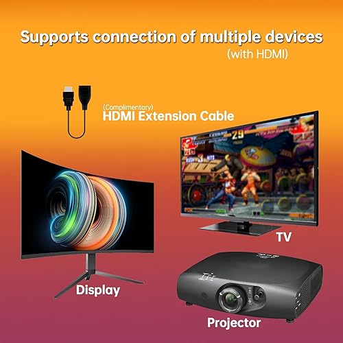 Miniatura 4 de Wireless Retro Game Console, Retro Game Stick with Built-in 23 Emulators, 64GB,20,000+ Games, 4k Hdmi Output, and 2.4GHz Wireless Controller, Plug