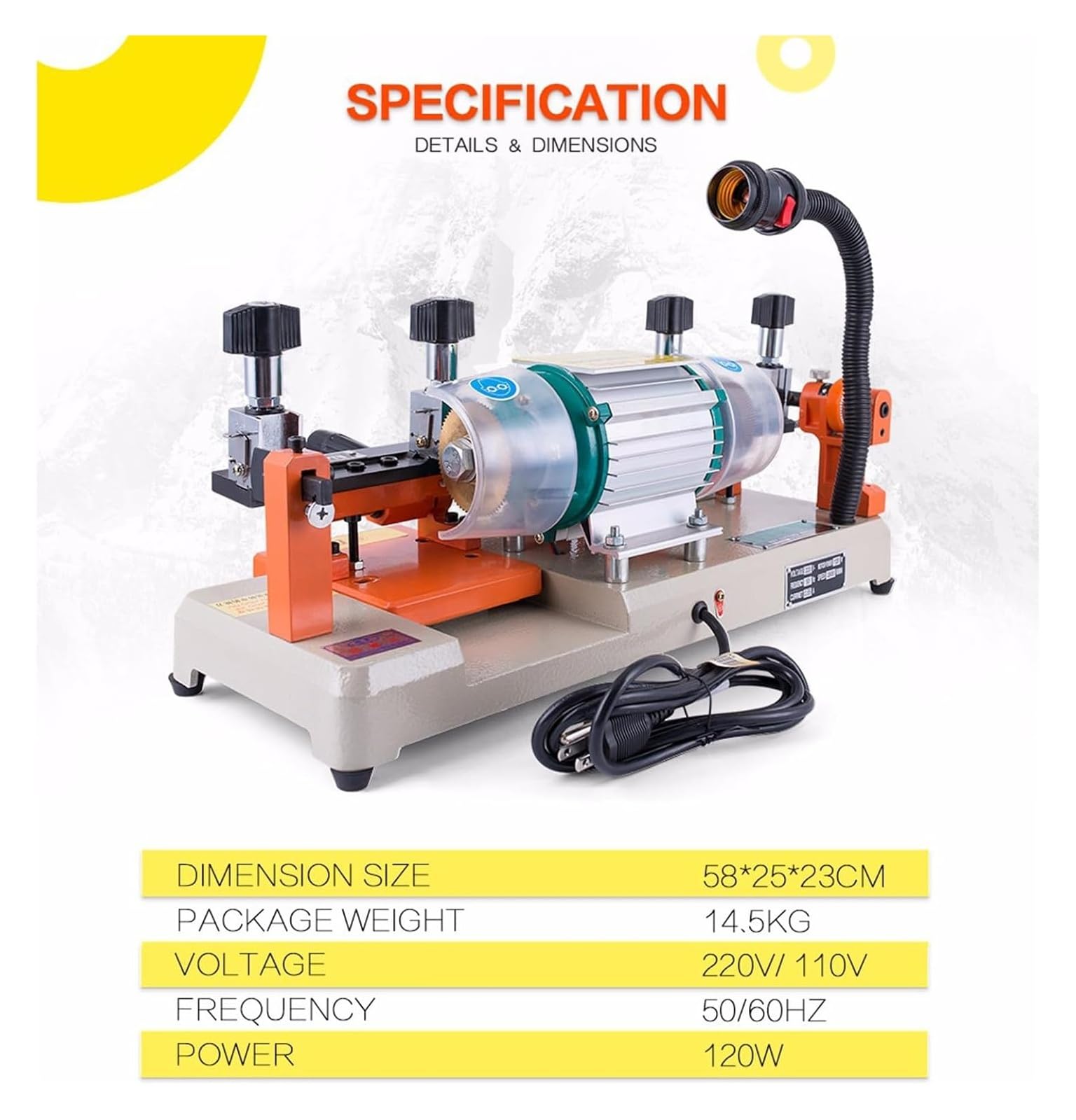 Máquina de copia multifuncional de doble cabezal, máquina de corte horizontal de llaves, herramienta de copia de llave de rueda de mano para equipos de duplicación de cerrajeros de puerta y coche