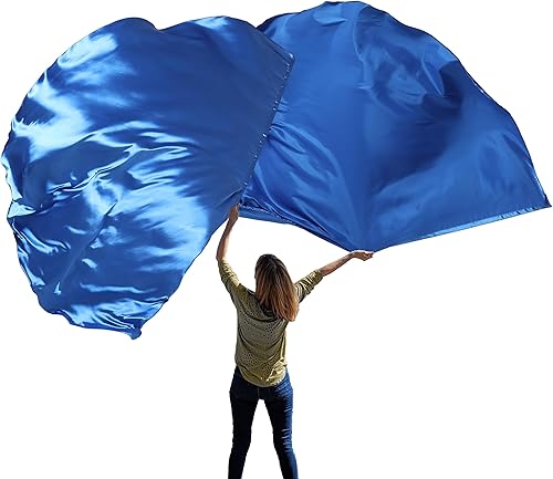 Miniatura 6 de Wuchieal Banderas de adoración semicírculo grandes y suaves de 74 x 55 pulgadas, bandera de semicírculo de satén con varillas escalables, 1 par