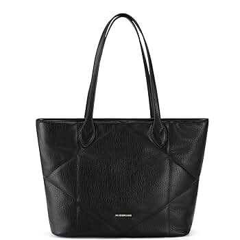 Amazon.com: Missnine Quilted Tote Bags with Zipper, Vegan