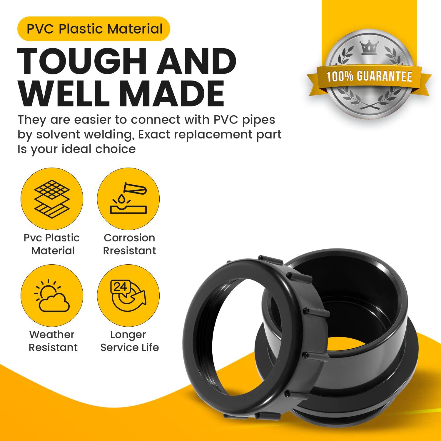 Amazon.com: 2 Pack 270100 Black Pool Valve Adaptor