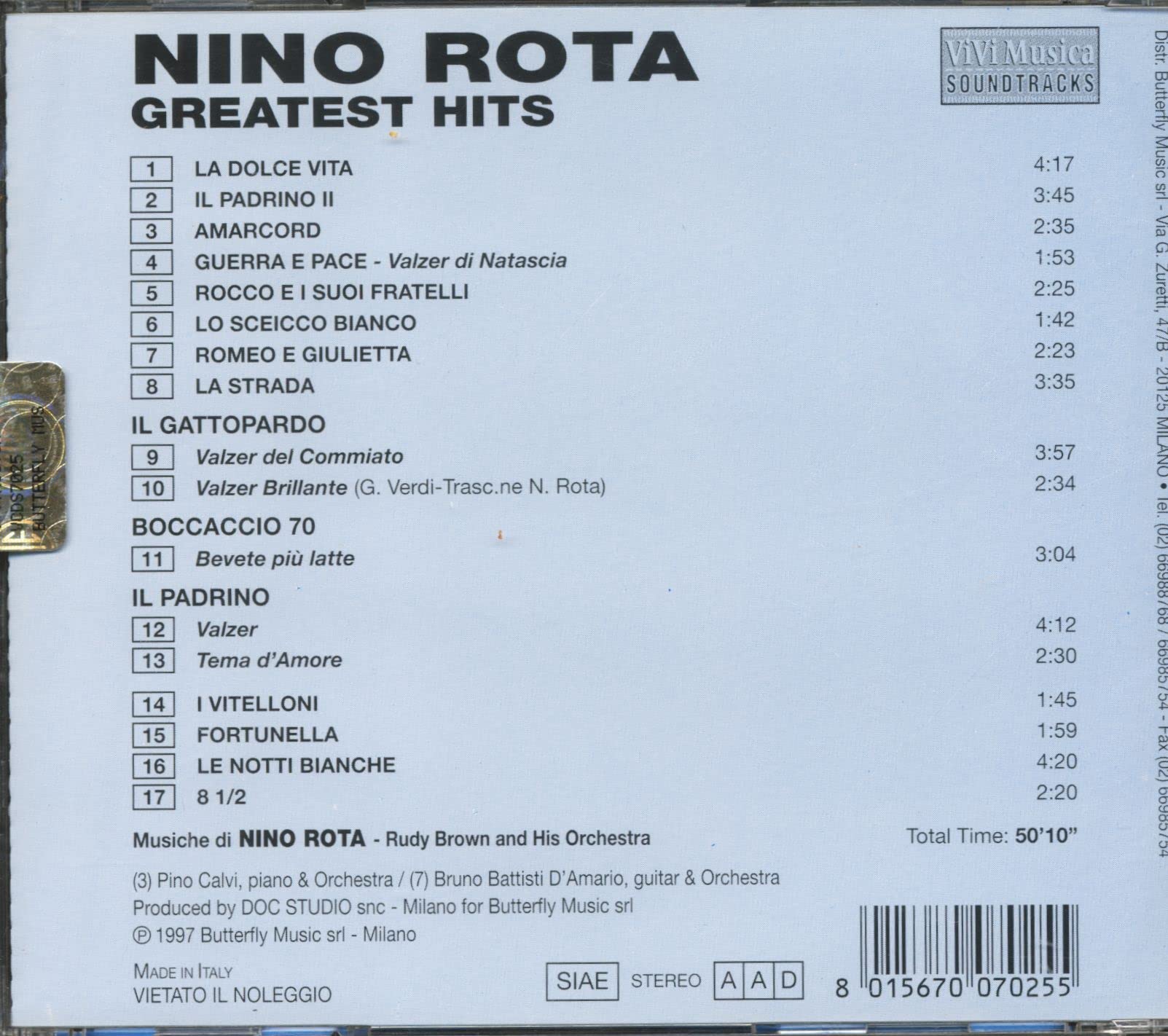 Nino Rota-Greatest Hits