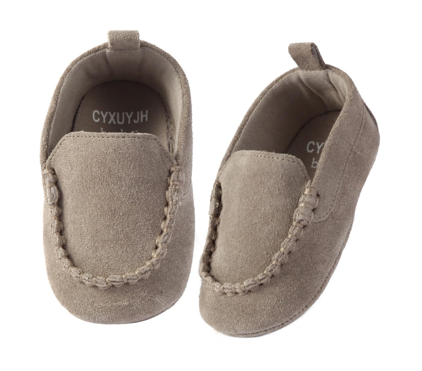 CYXUYJH Baby Walking Shoes Boys Girls Slippers Breathable Cow Suede Upper Hand-Stitching Flexible Soft Sole Prewalker Booties