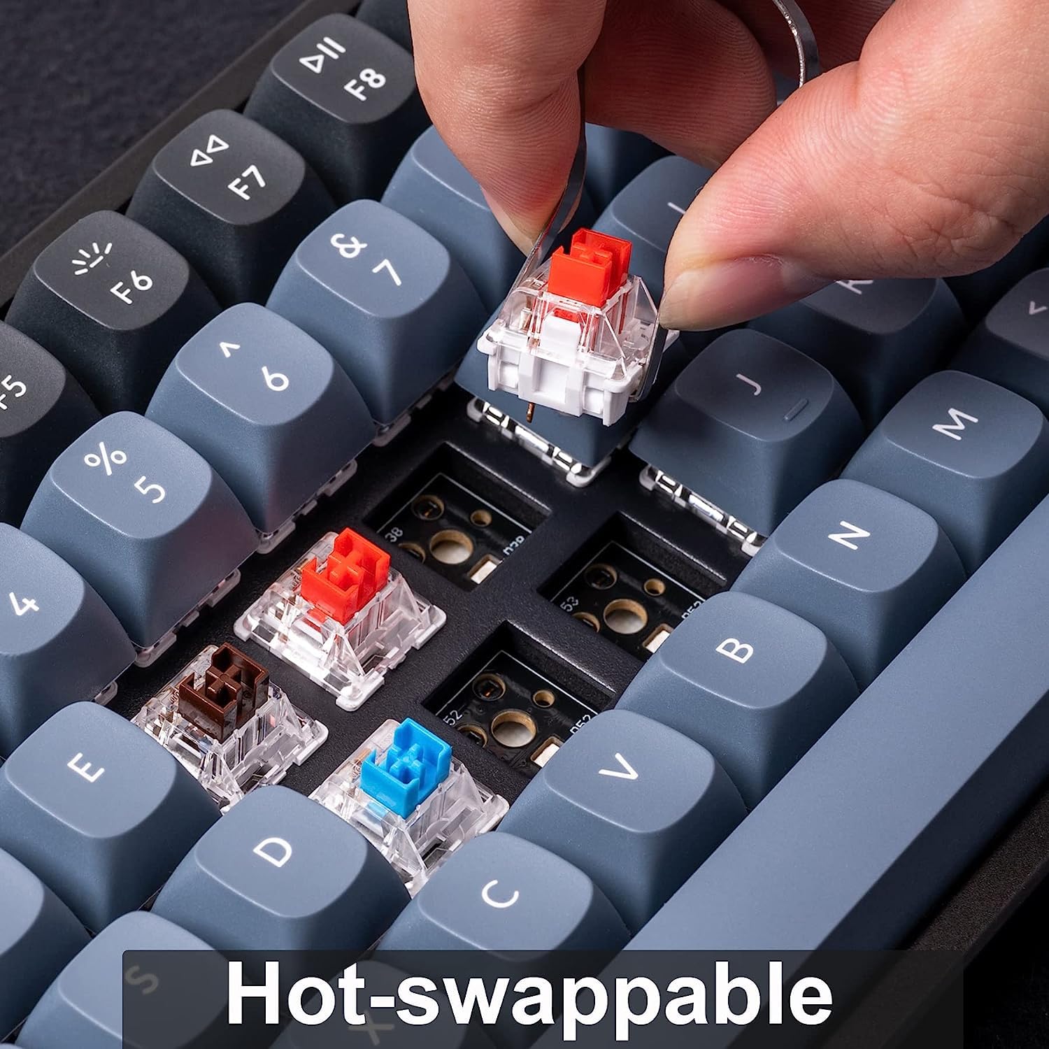 Keychron K10 Pro 100% Mise en Page Clavier Mécanique sans Fil Personnalisé, Taille réelle Hot-Swap QMK/Via Programmable, Cadres en K Pro Marron Switch pour Mac/Windows/Linux