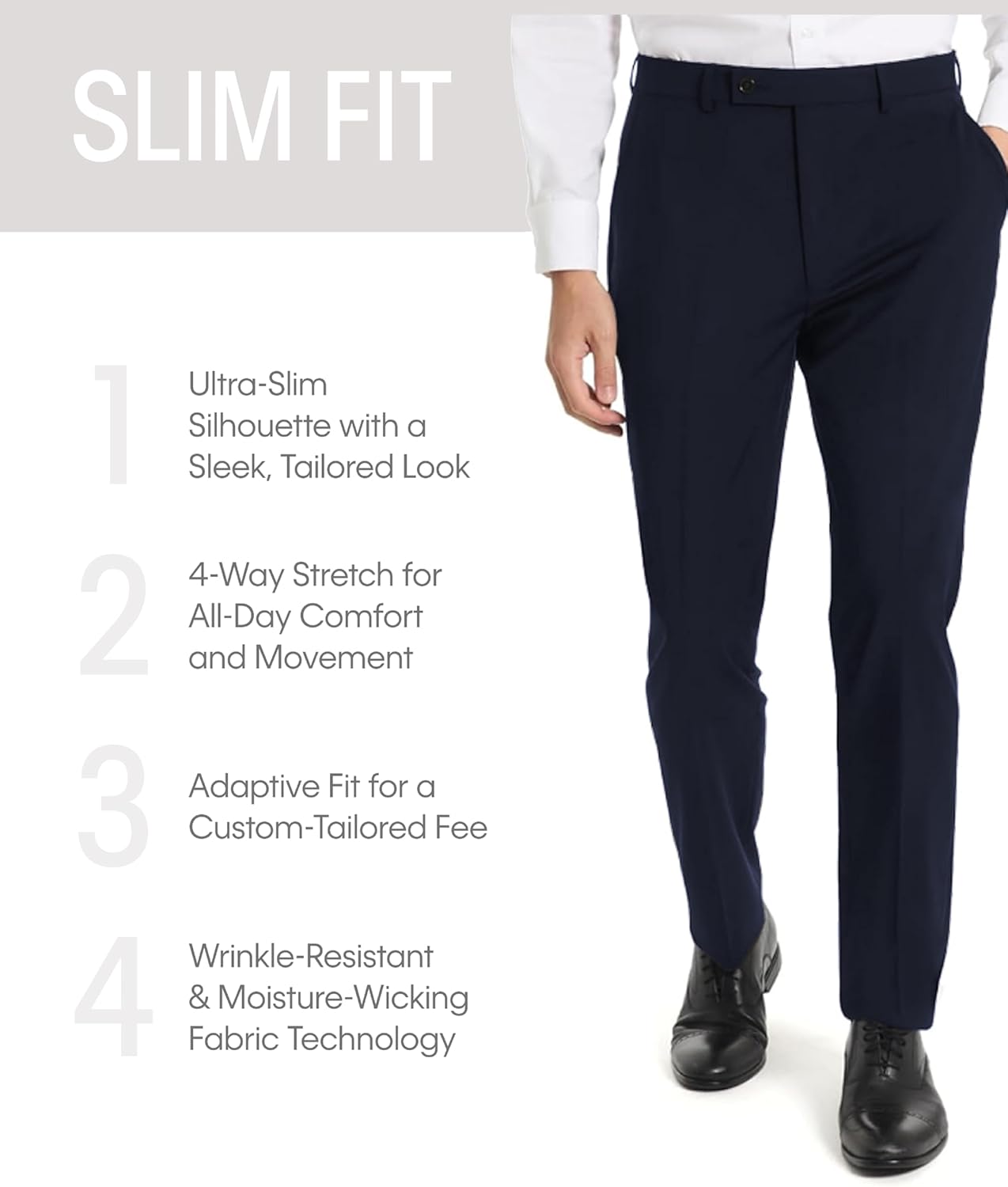 Calvin Klein Men's Premium Slim Fit Suit Separate Pants (Jacket and Pants Sold Separately). - Image 4