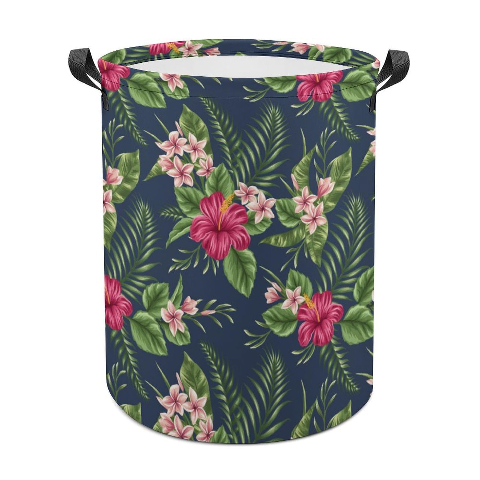 MHYRAC Laundry Hamper, Flower Laundry Basket, Washing Basket with Handle