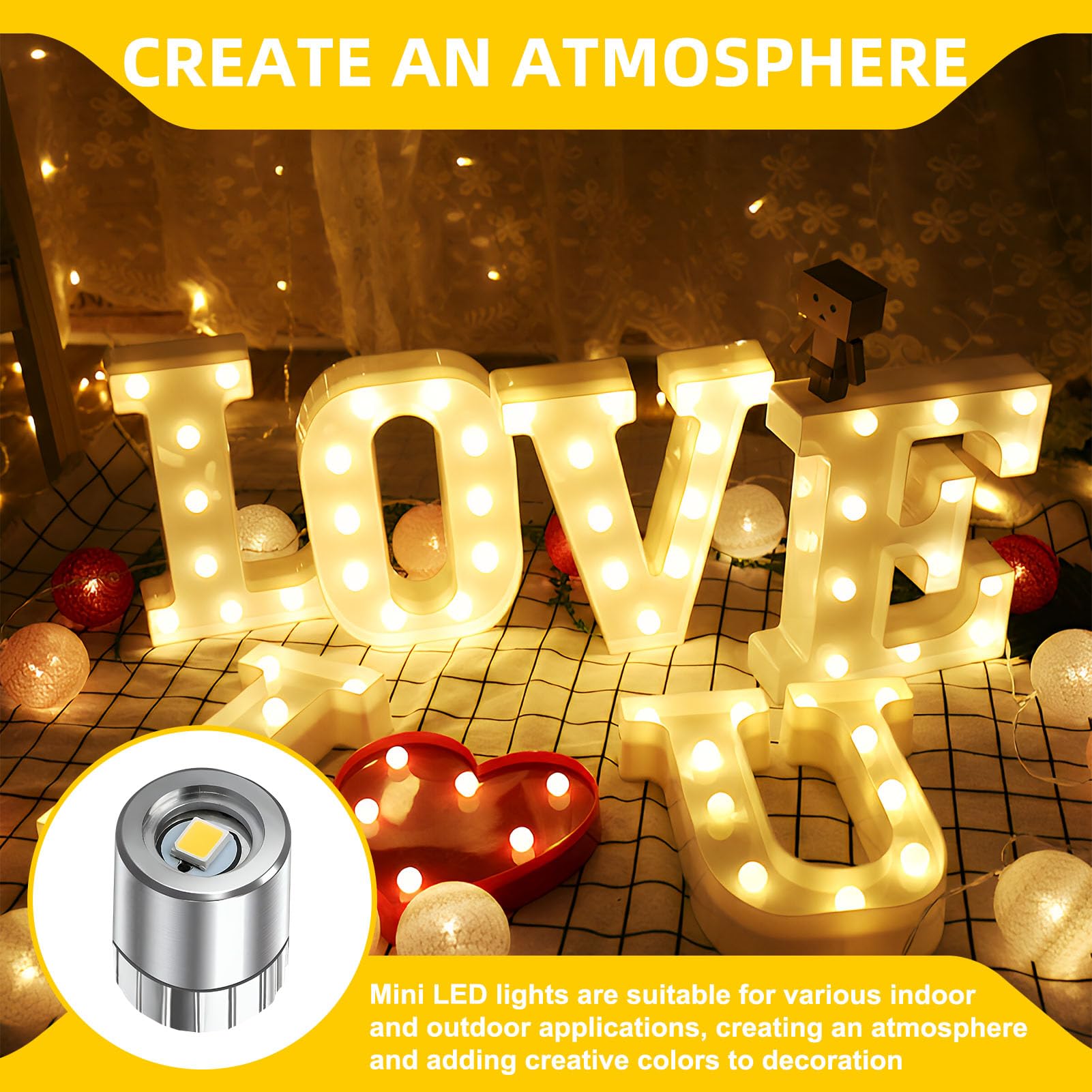 Mini lumières LED submersibles avec télécommande, petites lumières sous