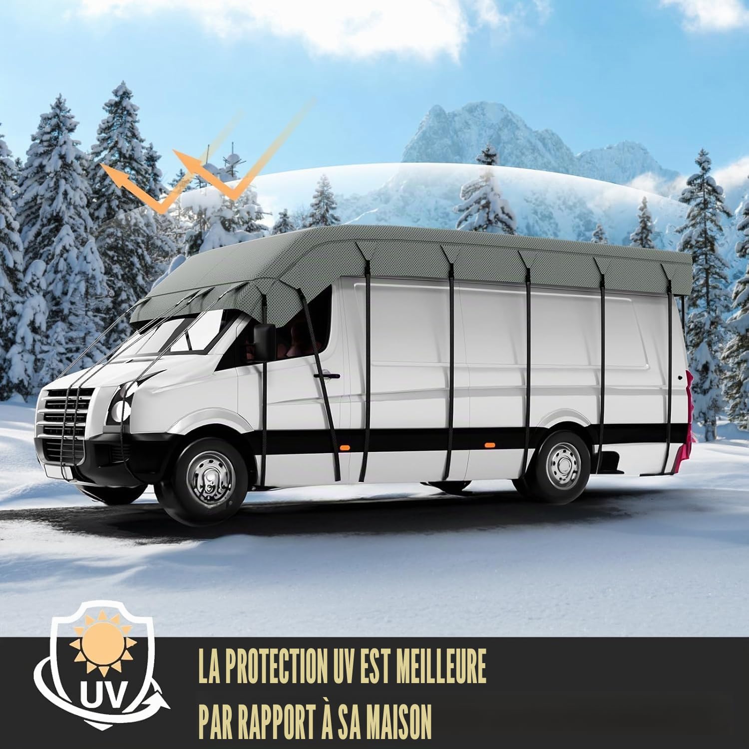 Bâche Camping-Car 7.5 x 3M | Haute qualité, Pour caravane, Protège de la poussière, Protège de l'humidité