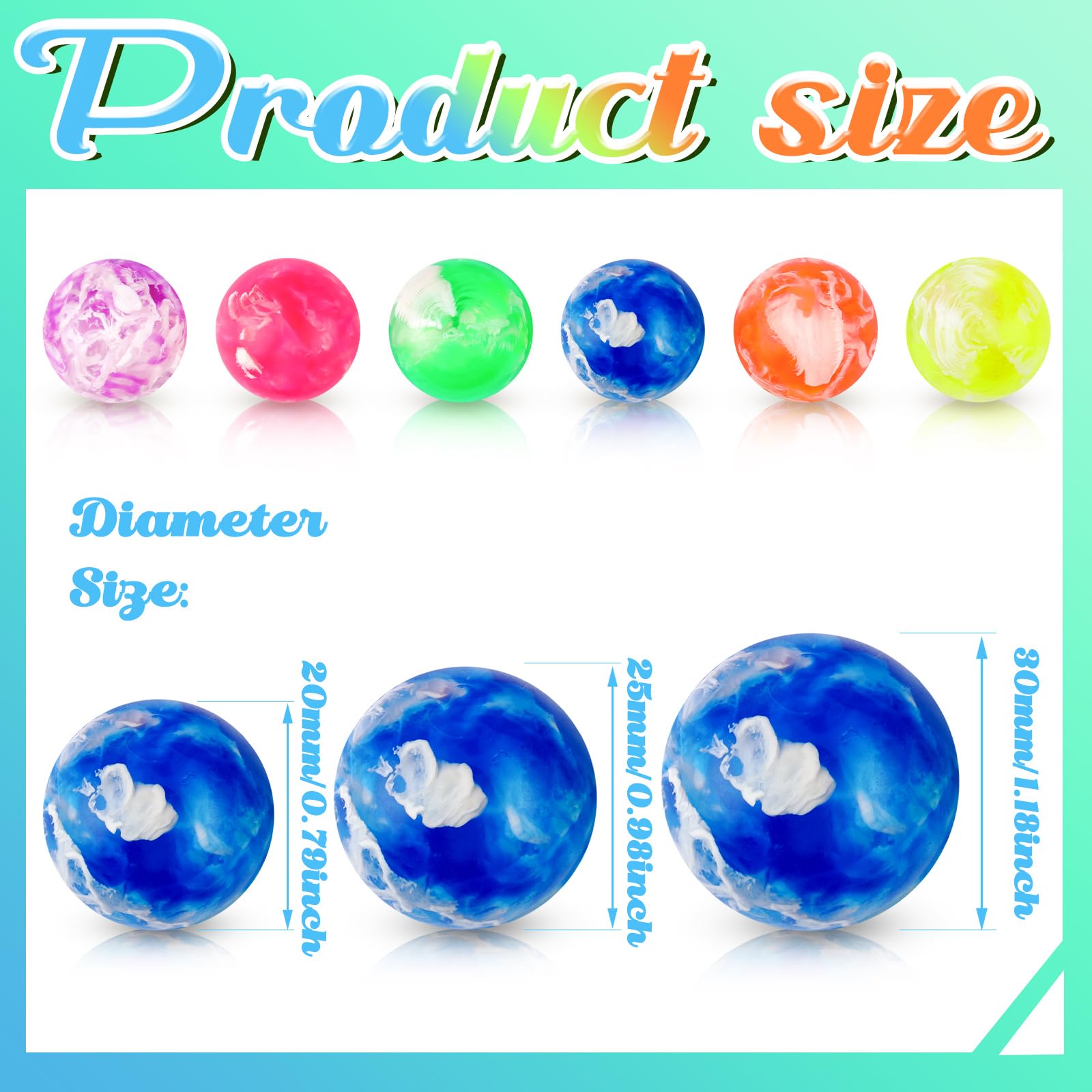 Sumind 500 Pcs Small Bouncy Balls in Bulk Rubber High Bouncing Balls for Kids, Mini Bouncy Balls for Birthday Party Favors Gift Game Prizes Vending Machines Fillers Outdoor Activities (0.98 Inch)