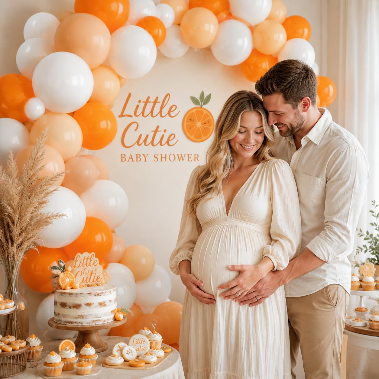 Zestaw girlandy balonowej, zestaw łuku, pomarańczowo-morelowy biały balon łuk, lateksowe balony do dekoracji urodzinowej, ślub, baby shower, zaręczyny, DIY, balony hula, obręcz, dekoracja łuku, artykuły imprezowe