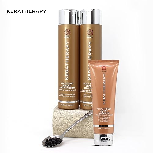 Miniatura 7 de KERATHERAPY Keratin Infusion Repair Conditioner, 10.1 fl. oz., 10.1 fl oz - Repara el cabello seco, dañado o encrespado con extracto de caviar,