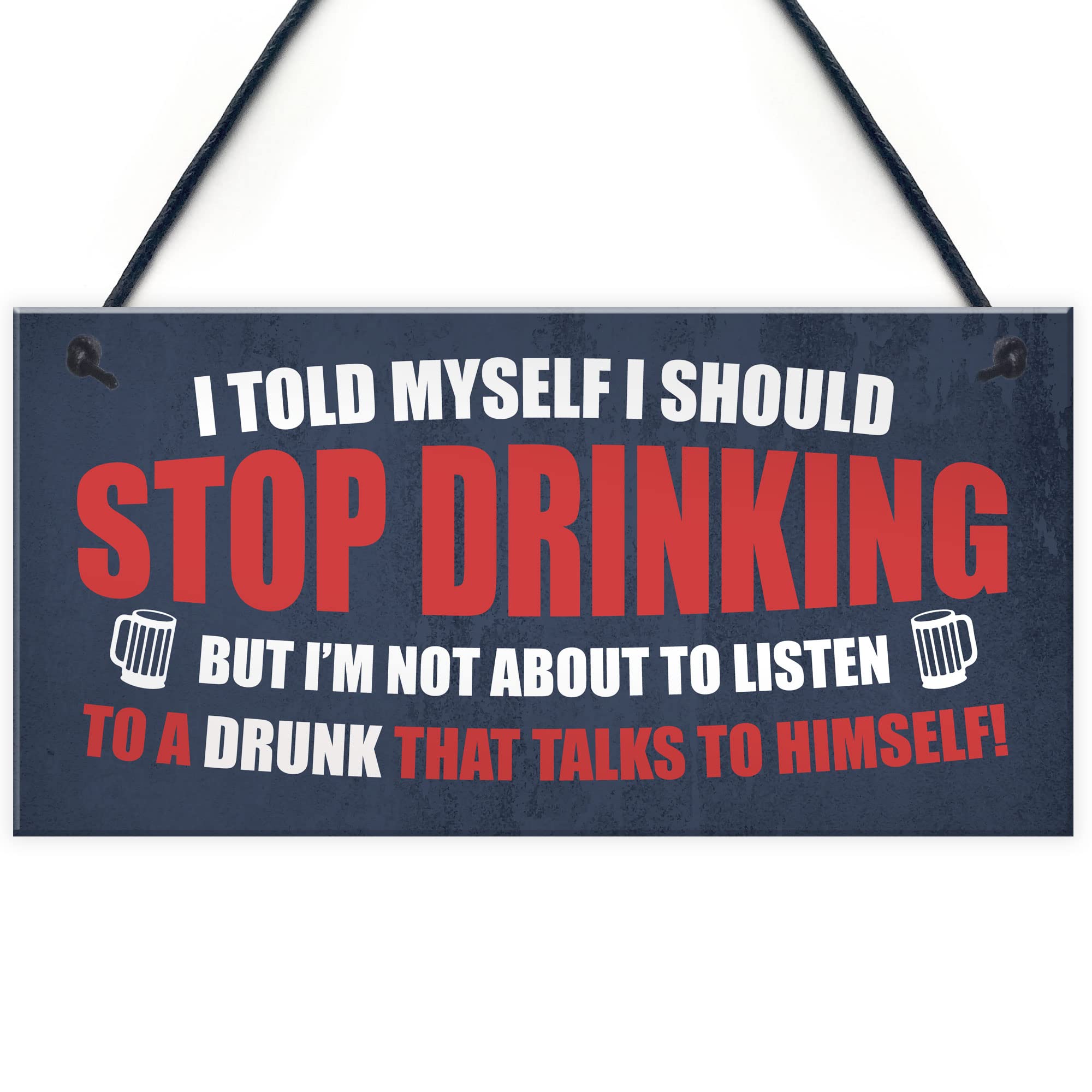 Red Ocean Funny Bar Sign For Man Cave Shed Garage Pub Alcohol Sign Vodka Beer Gin Gift For Men