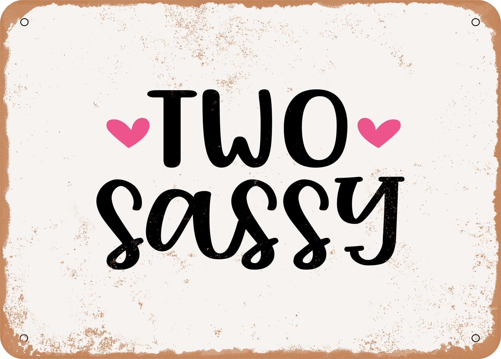 Metal Sign - Two Sassy - Vintage Look Sign home decor