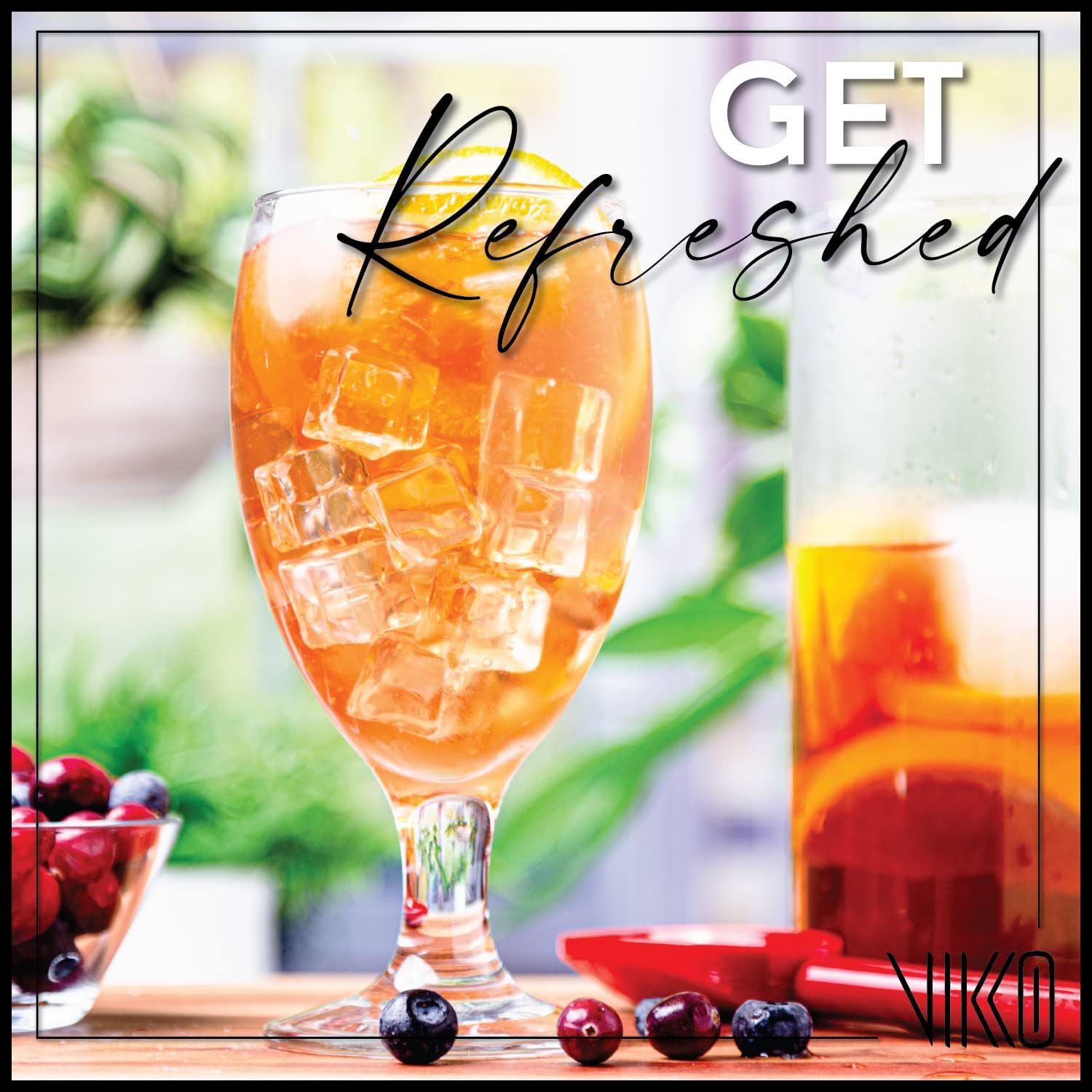 Vikko Classic Goblet Party Glasses, Iced Tea Glasses 20 Ounce, Set of 6 Goblets, Iced Tea and Water Goblets, Dishwasher Safe Durable Glassware - Image 3