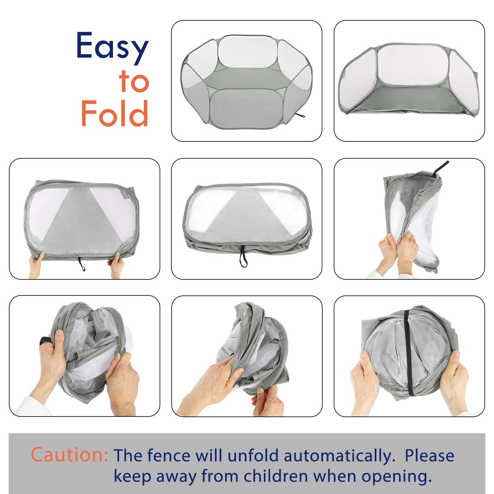 Pawaboo Small Animals Playpen, Waterproof Small Pet Cage Tent with Strong Steel Wire Frame - Image 2