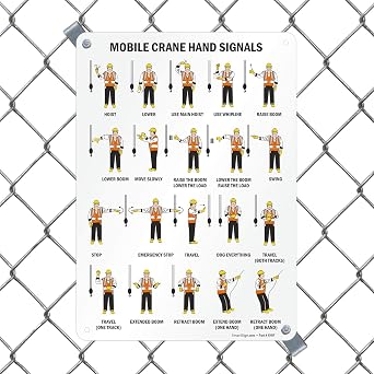 SmartSign Mobile Crane Hand Signals Sign | 10 x 14 Plastic