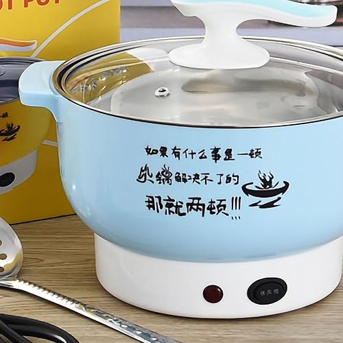 Miniatura 5 de Olla eléctrica para cocinar, olla caliente eléctrica, olla eléctrica de 1.8 L, 400 a 800 W, pared interior de acero inoxidable, 2 modos, protección