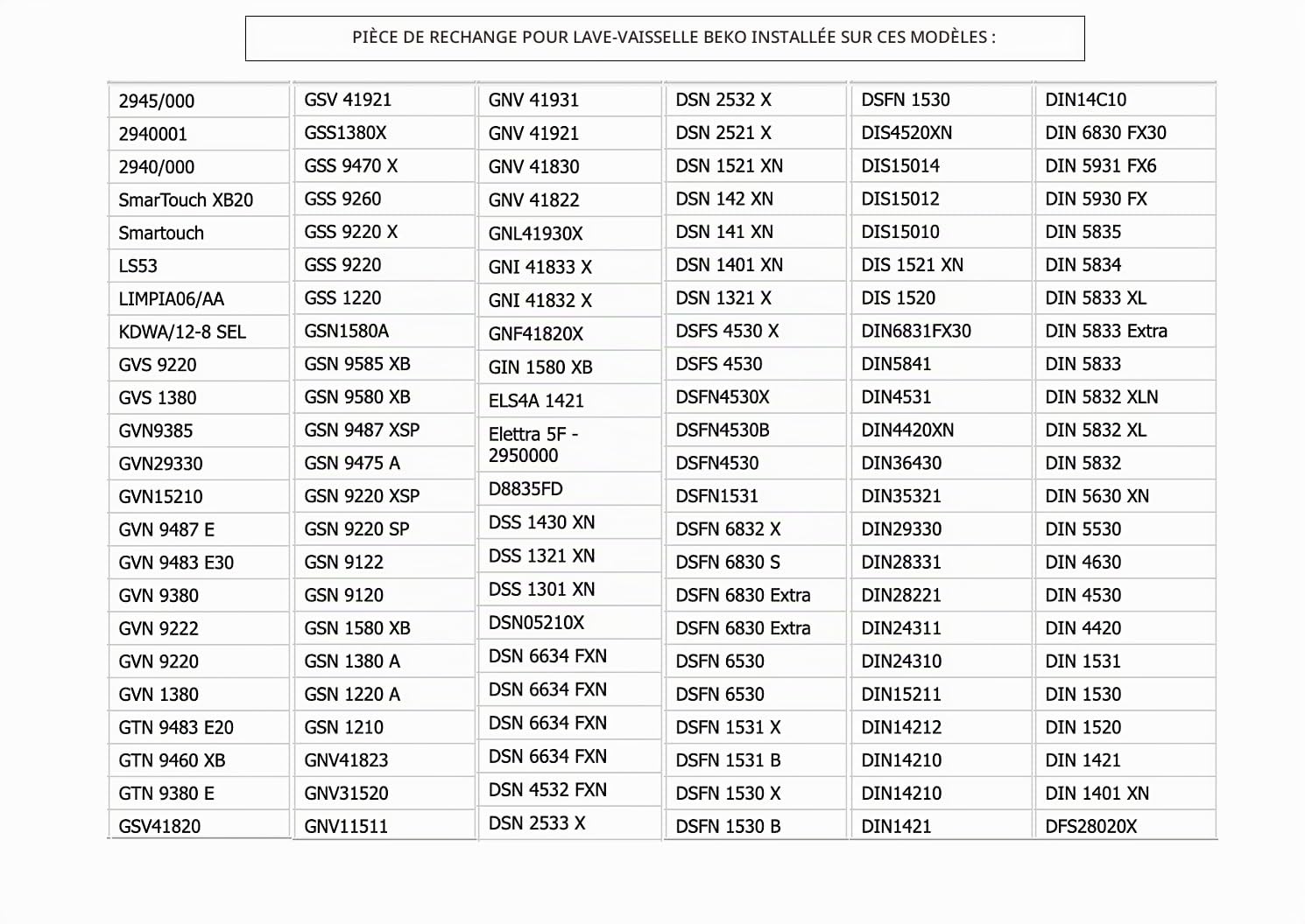 Résistance lave-vaisselle (ORIGINALE Beko) 1800W-230V, Référence: 1888150100, 1888130100, 1888130200