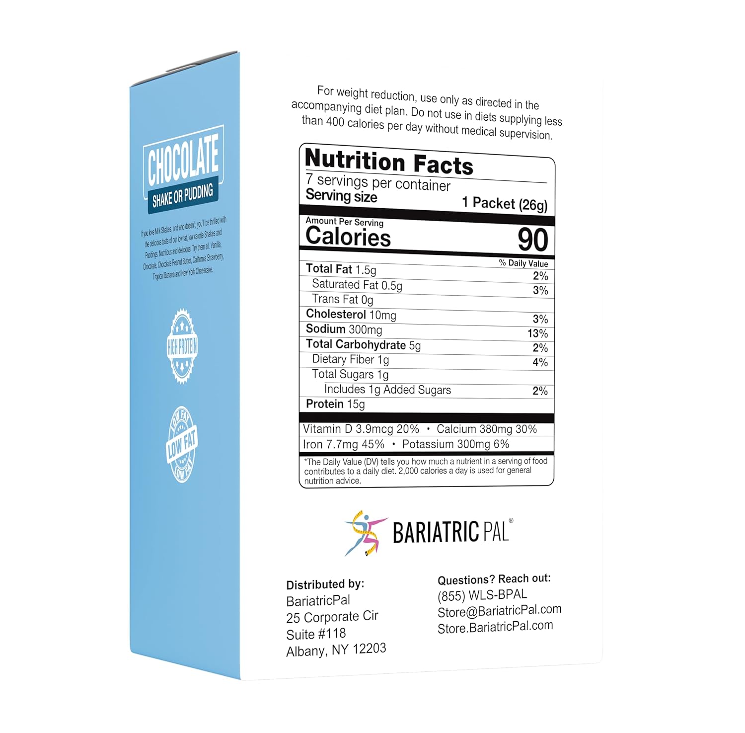 BariatricPal Protein Shake or Pudding - Chocolate (3-Pack)