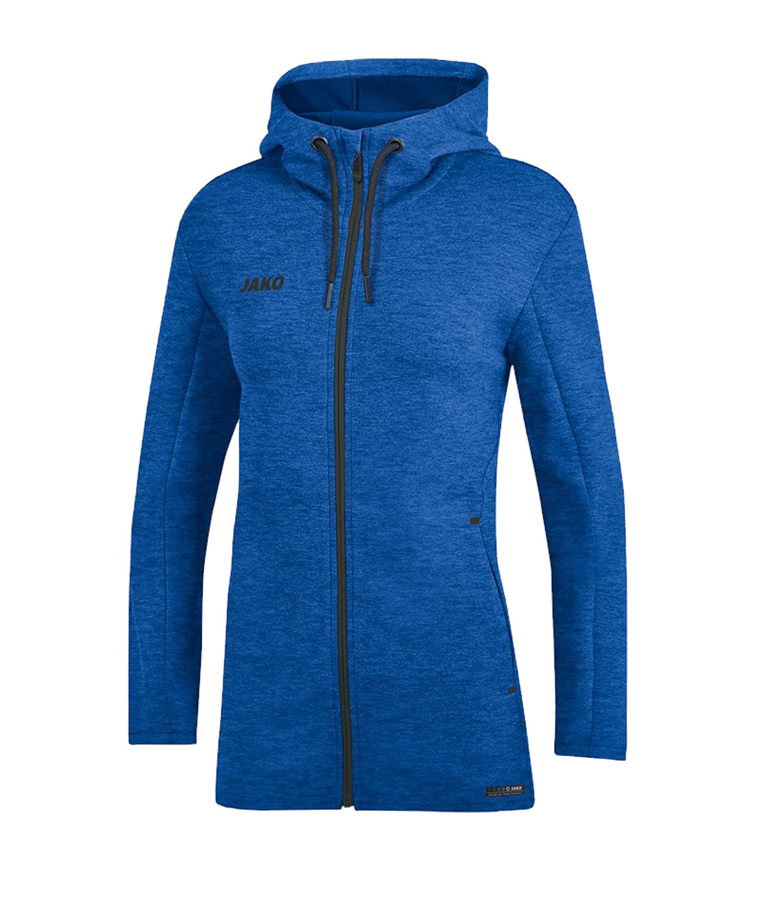 JAKO Women's Premium Basics Kapuzenjacke Hooded Jacket, Royal Mottled, 44 (EU)