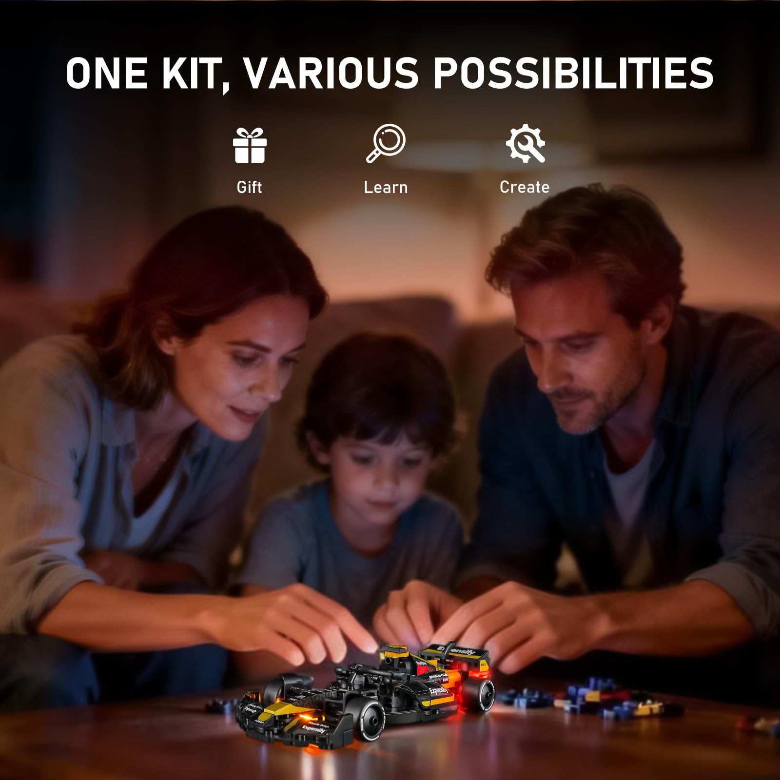 BRIKSMAX Oświetlenie LED do LEGO Speed Champions APXGP Team Race Car z filmu F1 77252, kompatybilny zestaw świateł do klocków – bez zestawu Lego, dekoracyjne światło premium do modelarstwa