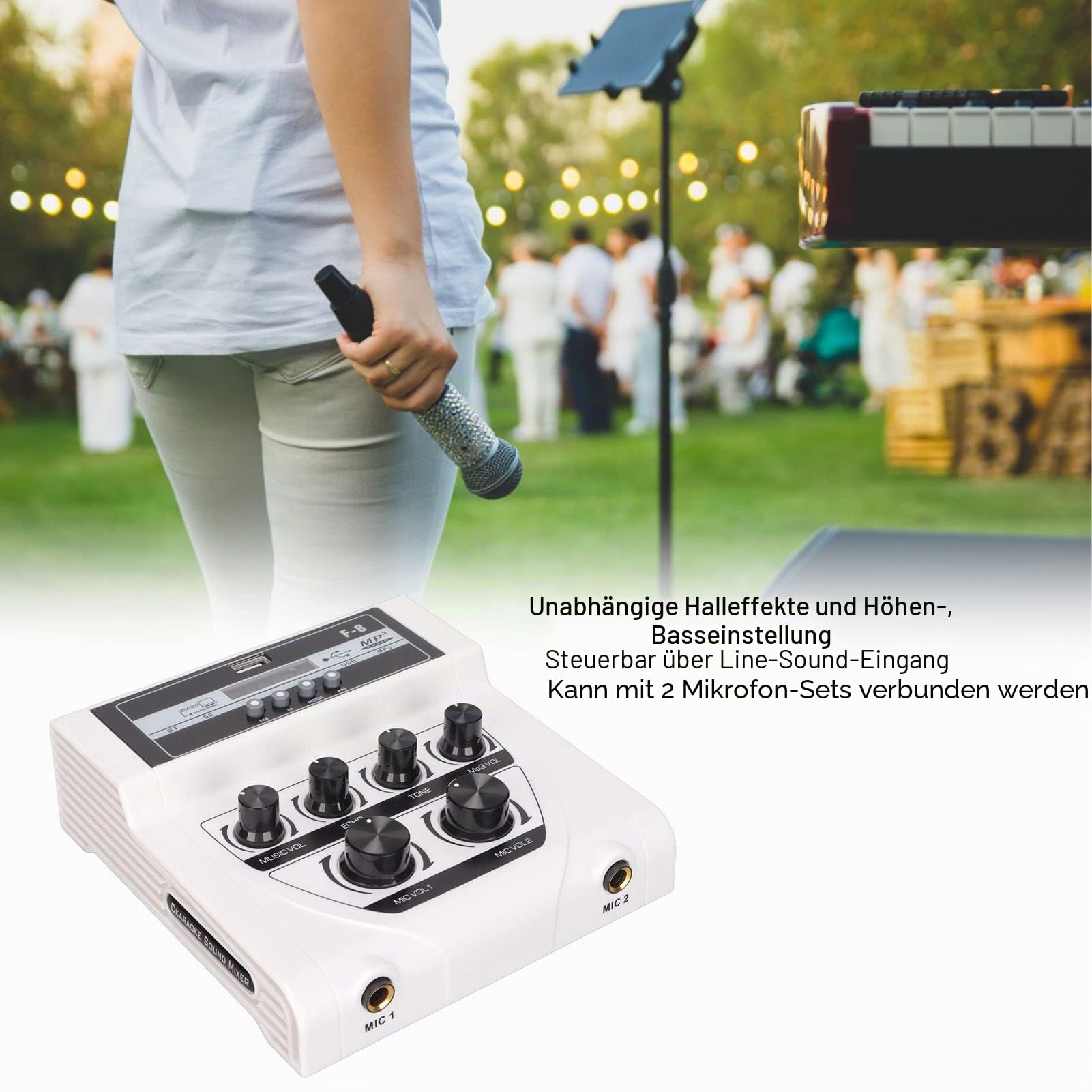 Sound Mixer, BT MP3 Funktion Stereo Mixer Home Karaoke Stereo Mixer für TV PC Smartphone 100-240V(#1)