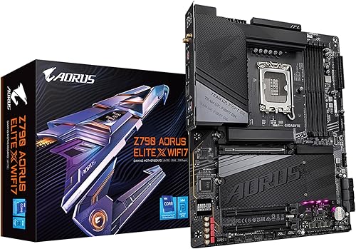 GIGABYTE Z790 AORUS Elite X WIFI7 (LGA 1700 Intel Z790 XATX DDR5 4* M.2PCIe 5.0USB 3.2 Tipo-CWi-Fi 72.5GbE LANQ-Flash PlusEZ-Latch PlusPlaca base)