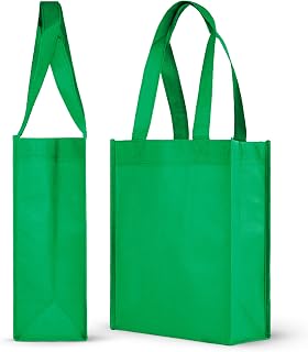 Reusable Gift/Party/Lunch Tote Bags - 25 Pack - Kelly Green