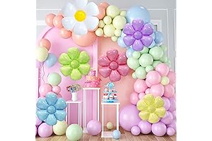 Pastel Daisy Balloon Party Decoration Kit