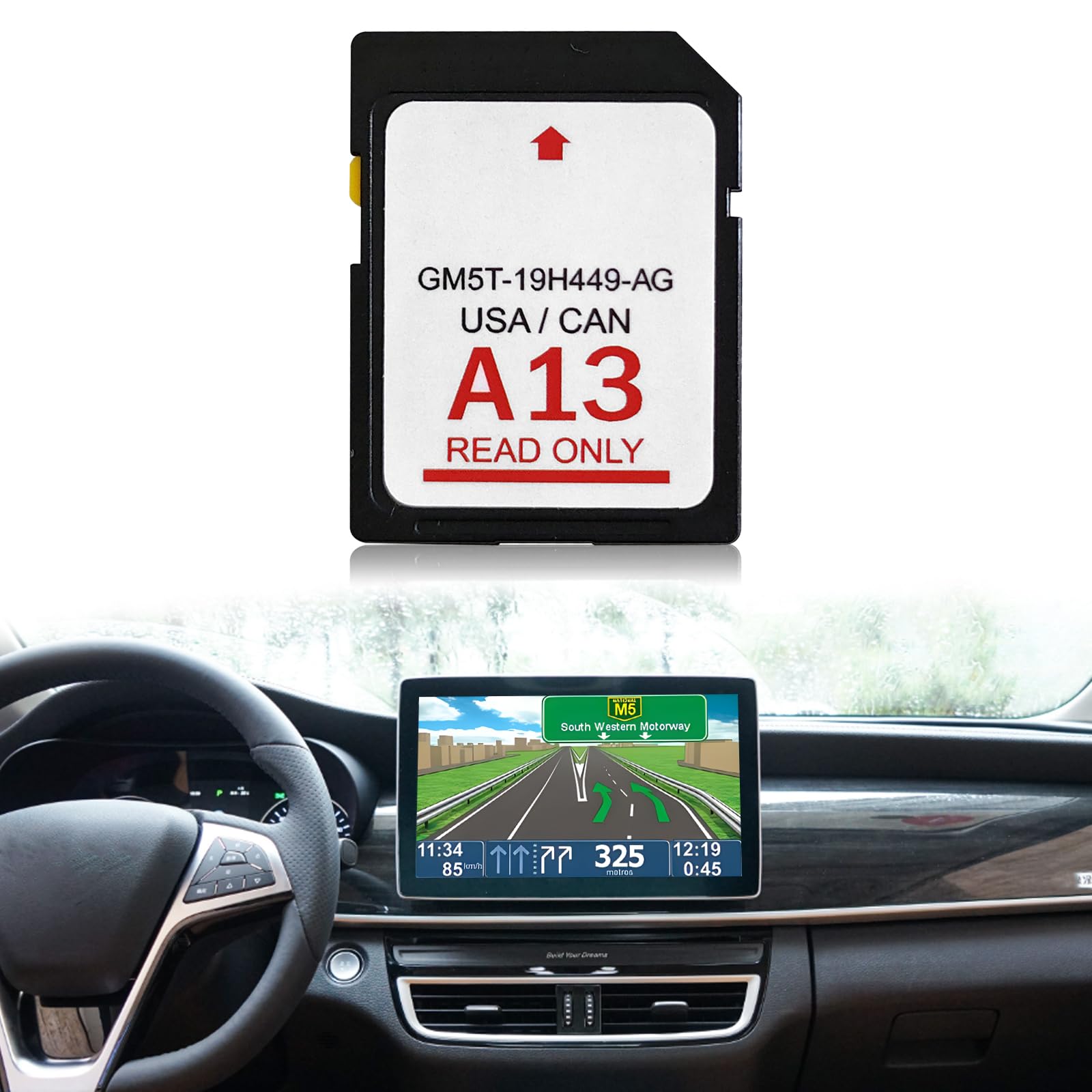 Latest A13 SD Navigation sd Card Compatible with Frd/Lincoln SYNC2 Navigation System, Sync USA/Canada Maps, F150 Navigation SD Card GM5T-19H449-AG
