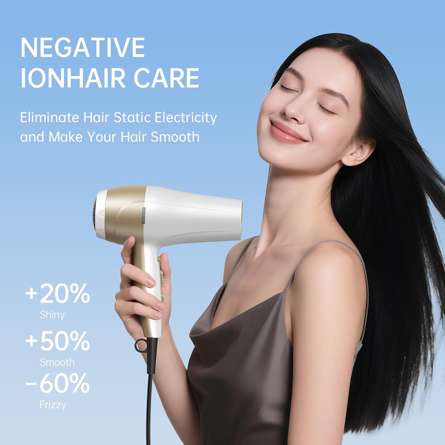 CONFU Hair Dryer,1875W Fast Drying Blow Dryer with Advanced Ionic Technology, More Shine and Less Frizz,Hair Dryers for Women with Concentrator Nozzle for Home Salon