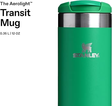 Stanley The Aerolight Transit Mug Thermos Cup, Dark Green (Meadow), 0.35 Liters