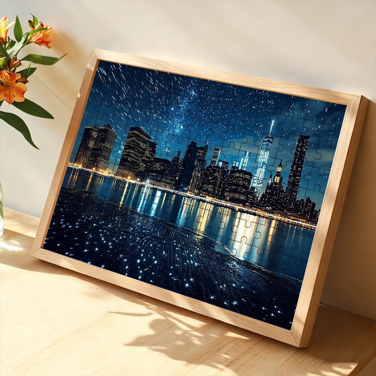 Puzzle 1000 Pezzi Paesaggi, Puzzle New York, in Legno, 75x50cm -1406 | Puzzles con Confezione di Alta Qualità, Intrattenimento Creativo, Giochi Rilassamento e Intelligence, Regalo Donna Decor Casa