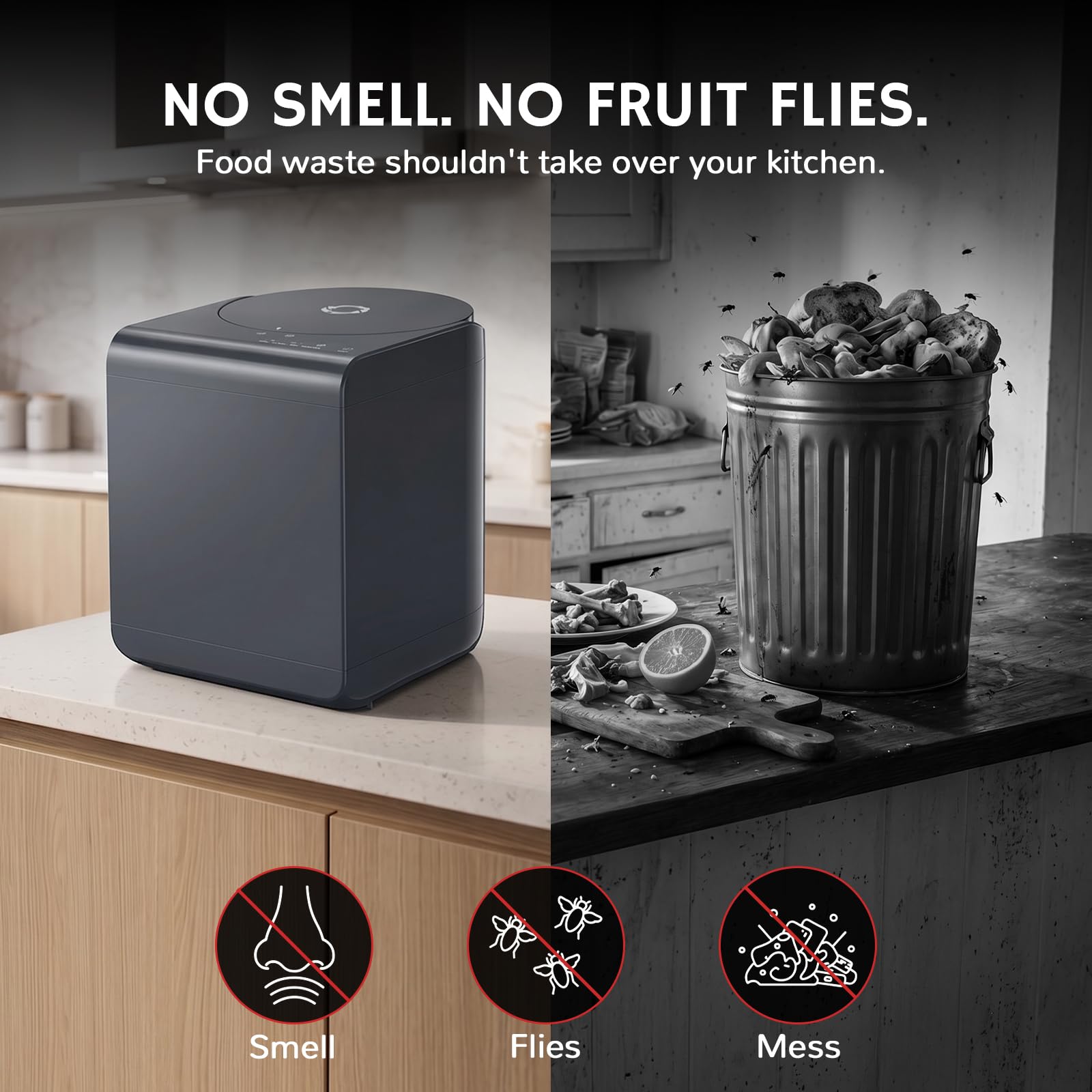 Revive Food-to-Soil System, compostador eléctrico de Cocina sin Olor, operación Inteligente con 1 Clic, Potente Hoja Sharksden Trinity para Reciclar los residuos de Alimentos en la nutrición de la | Revive Food-to-Soil System, operación inteligente con 1