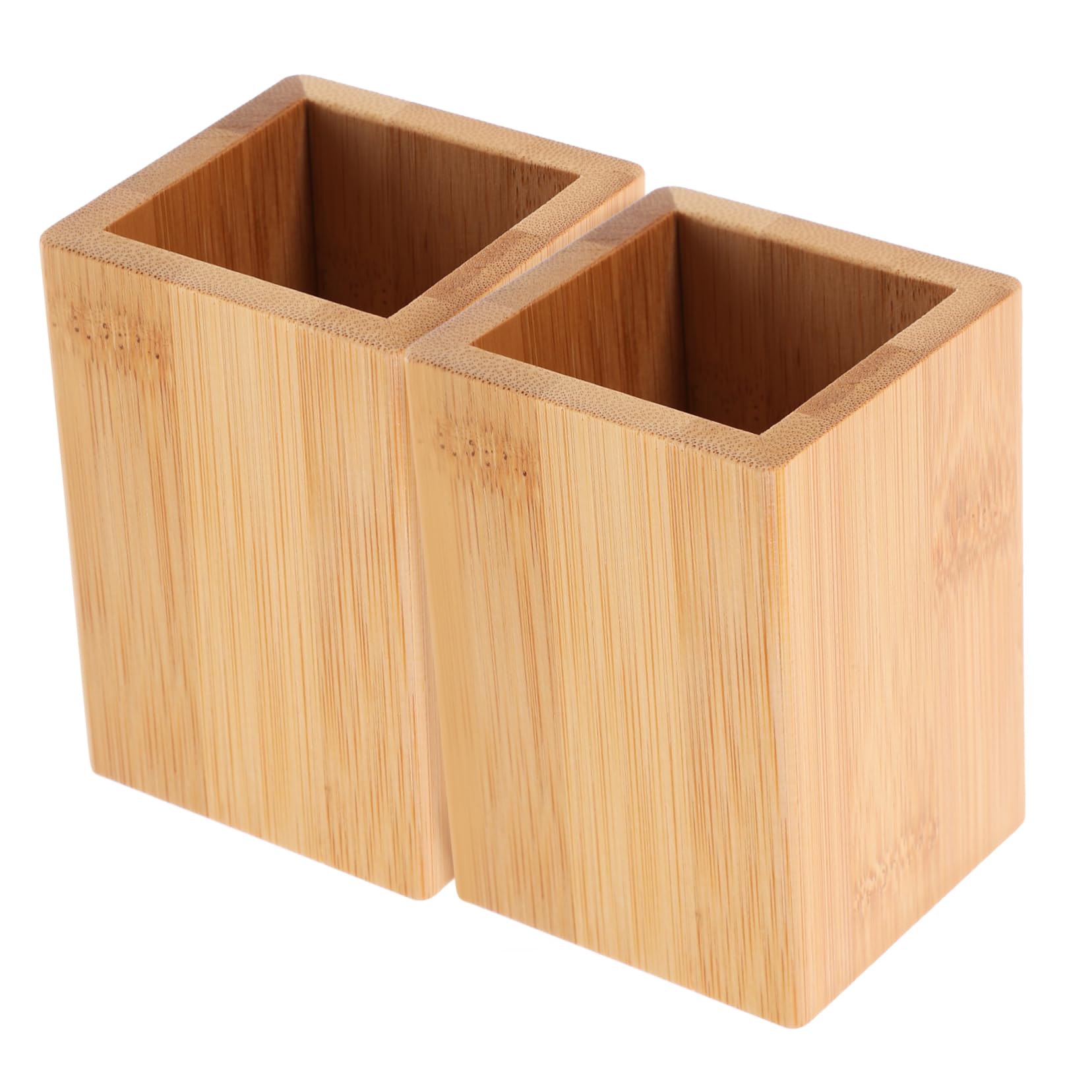 NUOBESTY 3 Set Portabicchieri Per Penne Da Scrivania Tazza Portapenne Porta Penna Portapenne Fai Da Te Portapenne Per Scrivania Secchiello Per Penne Tazza Della Matita Bambù 2 Pezzi * 3